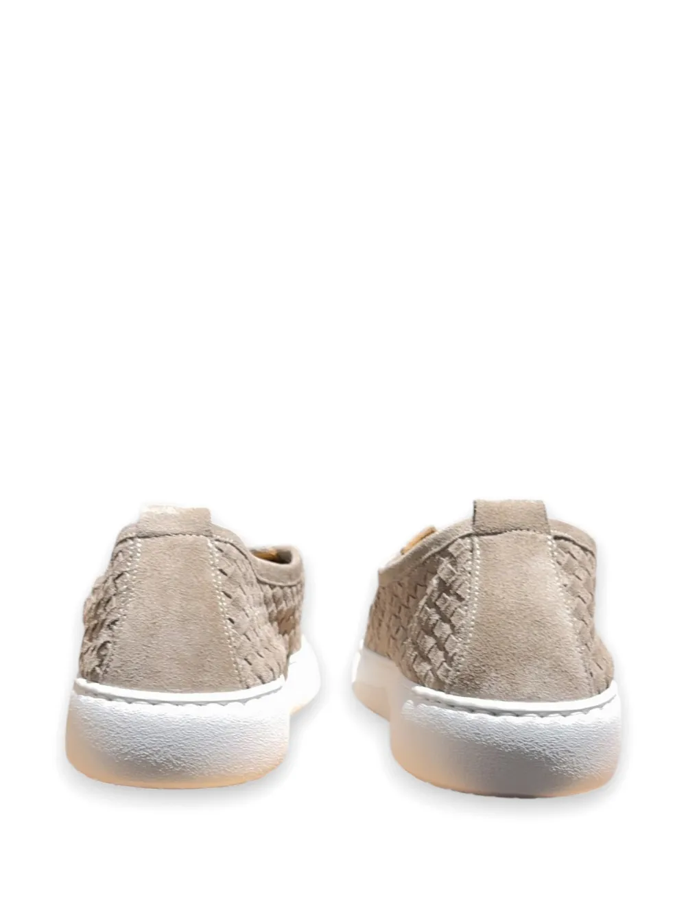 CALCE Geweven sneakers van suède Beige