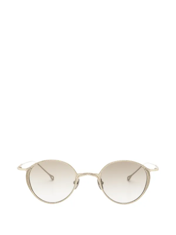Rigards round-frame textured-finish Sunglasses | ゴールドトーン