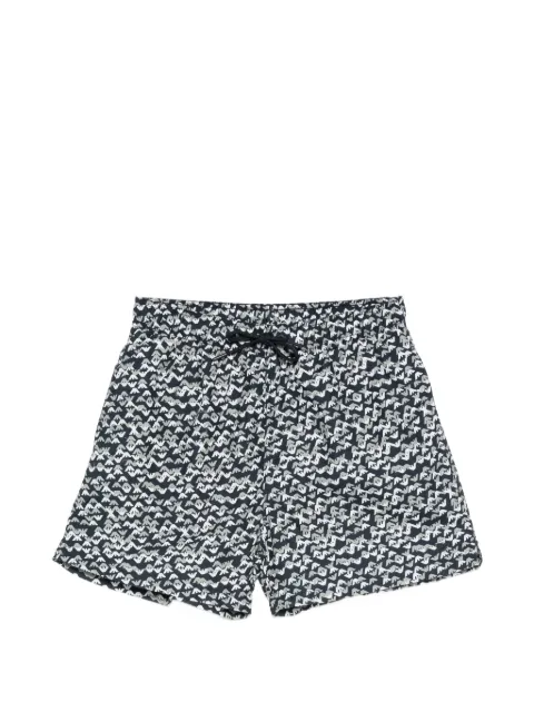 Emporio Armani monogram-print drawstring swim shorts