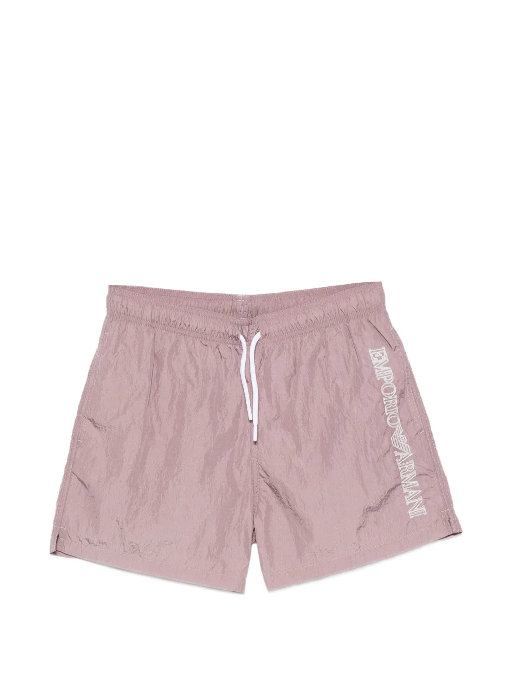 Emporio Armani Costume da bagno con coulisse e logo - Rosa