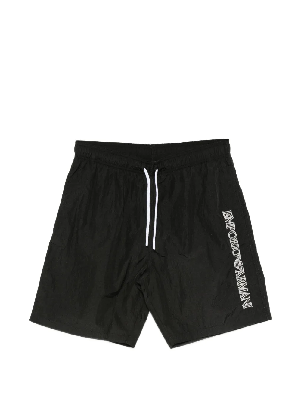 Emporio Armani Costume da bagno con coulisse e logo - Nero