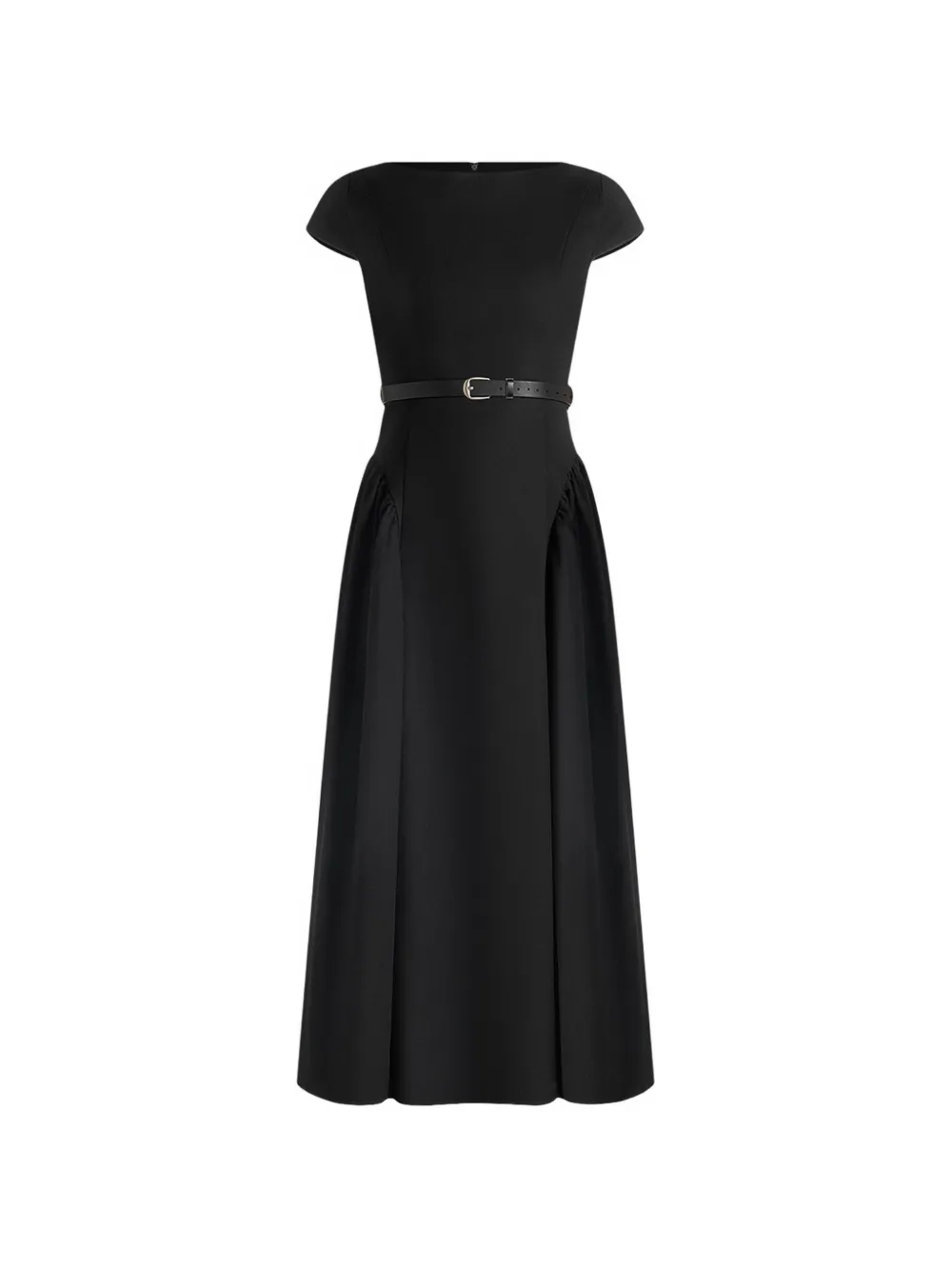 Manière De Voir Gaia belted pleated-skirt dress - Nero
