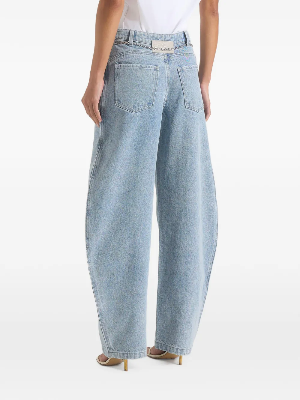 Manière De Voir Enora zandloper jeans met ketting Blauw