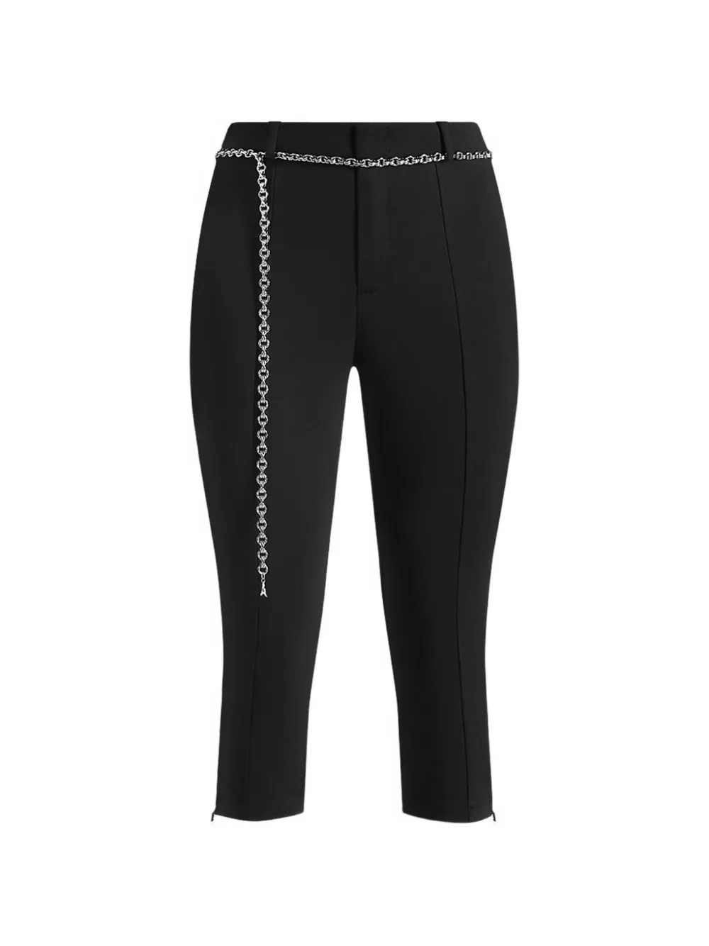 Manière De Voir Una chain-belt capri trousers - Nero