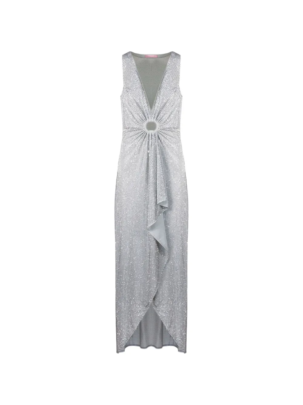 TWENTY FOURHAITCH Navagio rhinestone-embellished gown - Argento