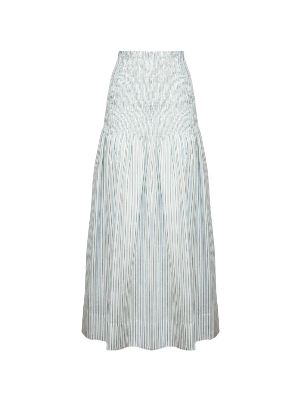 Semicouture striped smocked-waistband maxi skirt - Blu