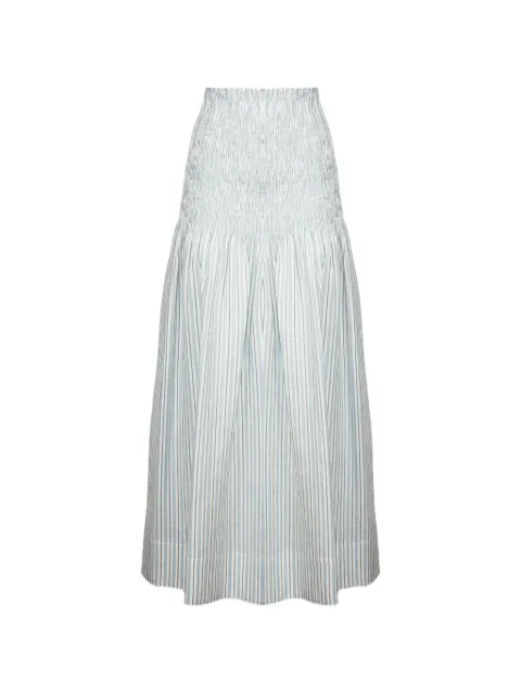 Semicouture striped smocked-waistband maxi skirt