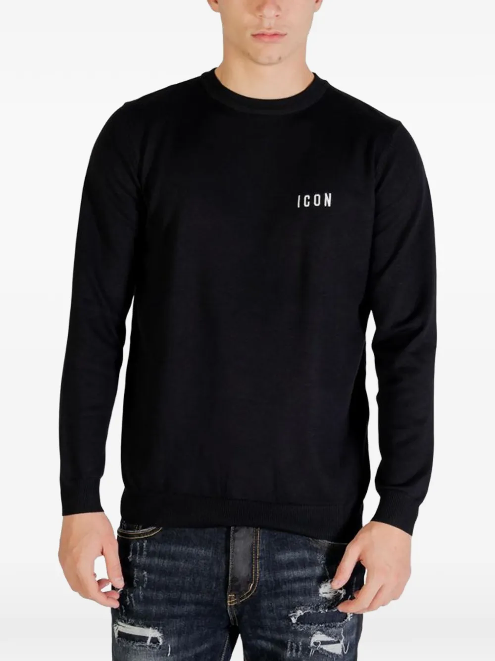 ICON BRAND logo-embroidered sweatshirt