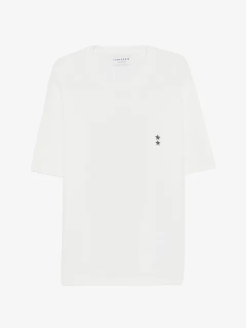 ICON DENIM round-neck star-detail T-shirt