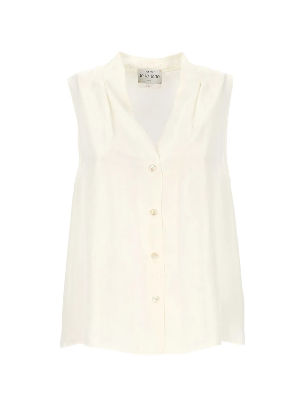 Forte Forte sleeveless button-up shirt - Yellow