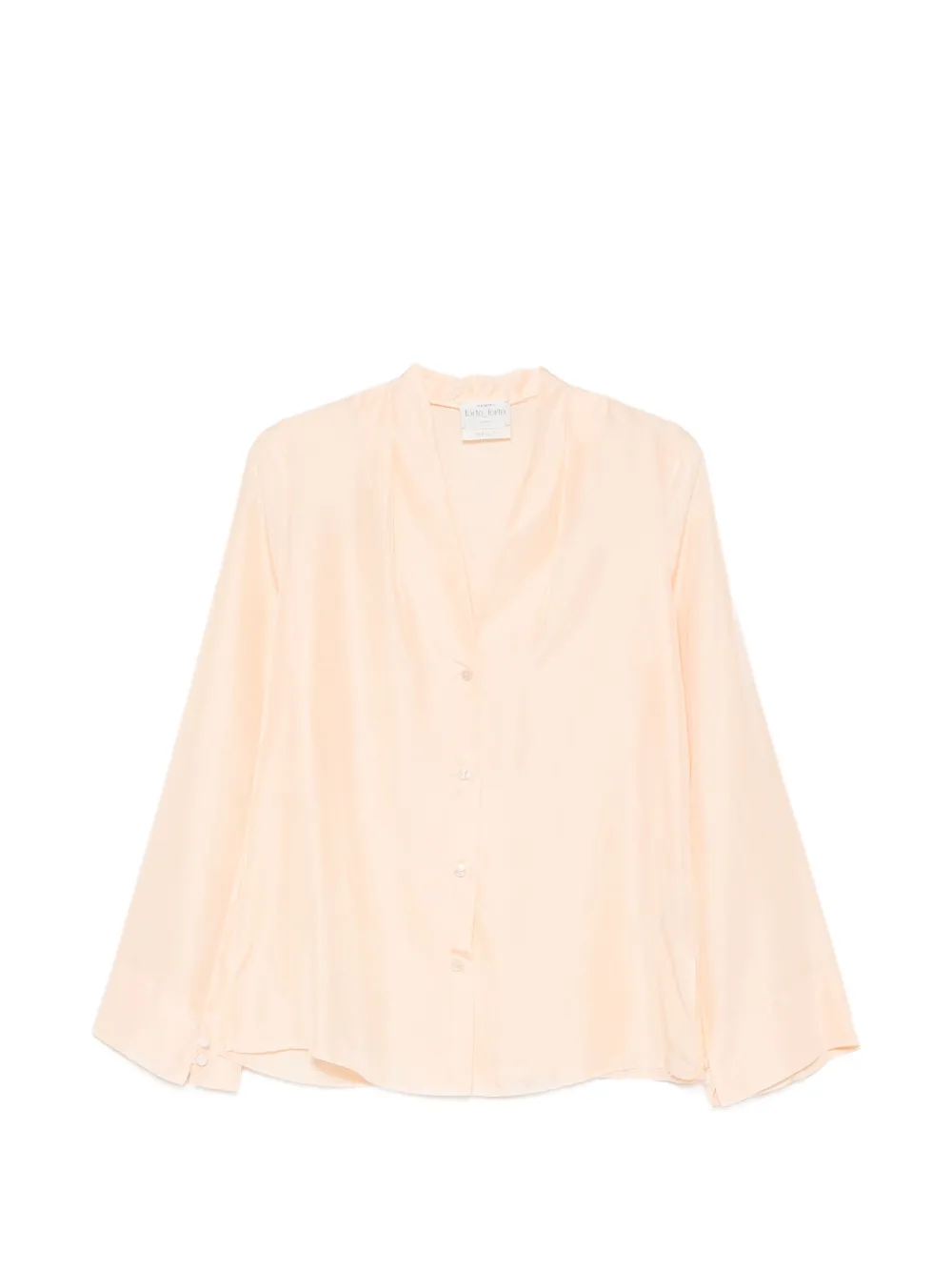 Forte Forte V-neck silk shirt - Arancione