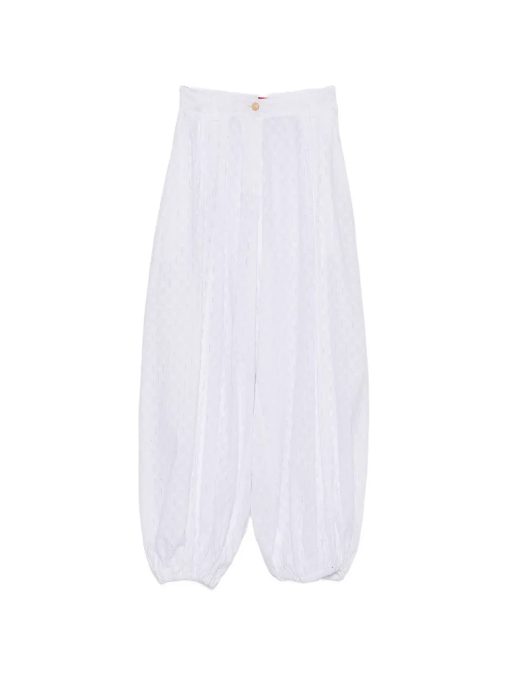 THELATEST jacquard-knit elasticated-cuff trousers - Bianco