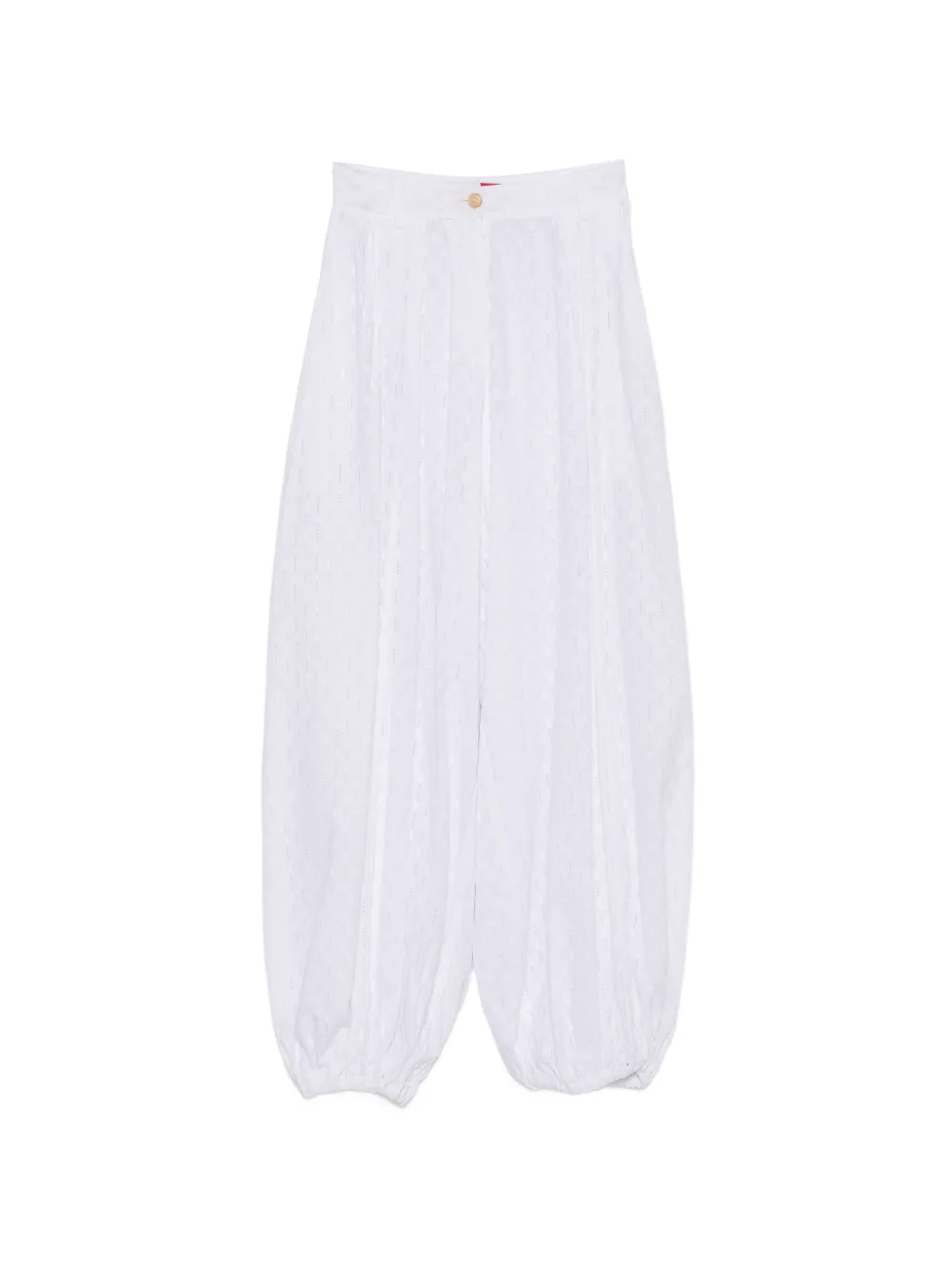 THELATEST jacquard-knit elasticated-cuff trousers - Bianco