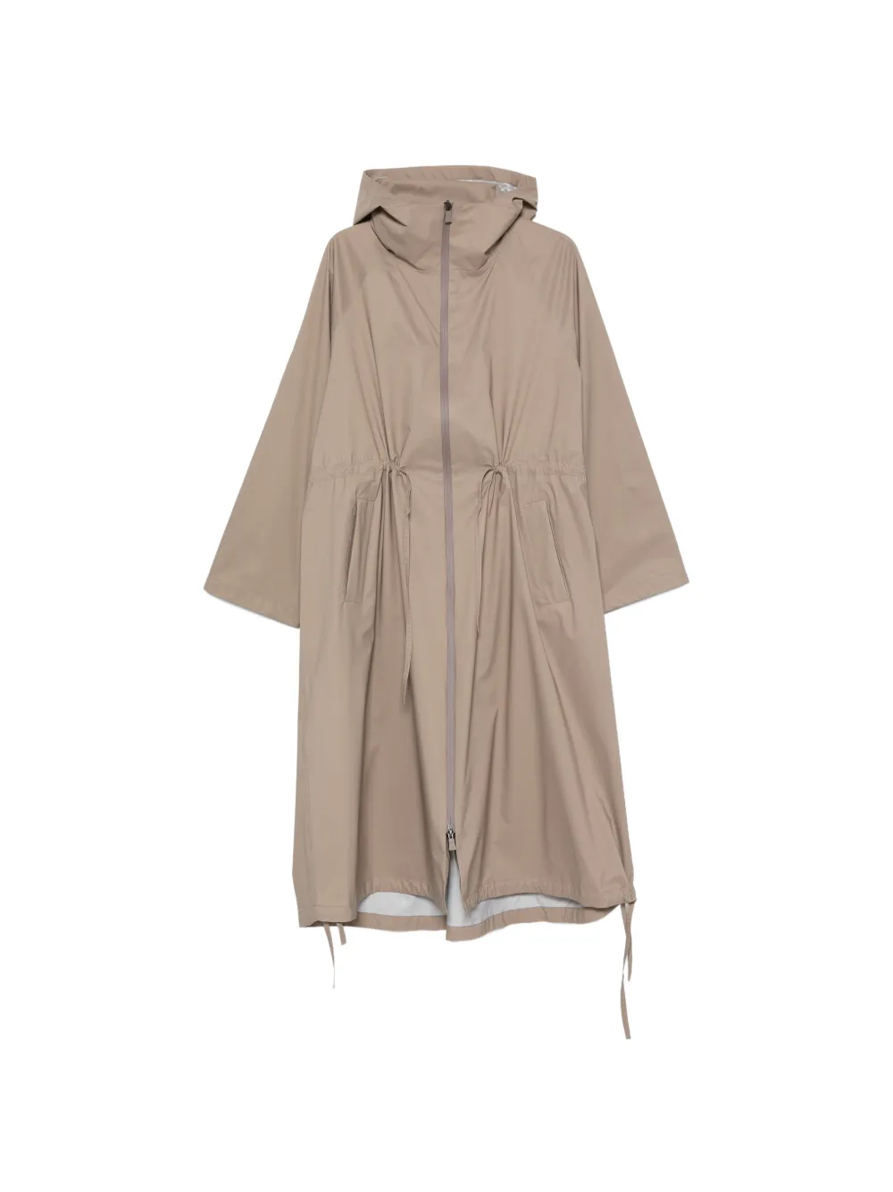 Herno drawstring-waist hooded coat - Toni neutri