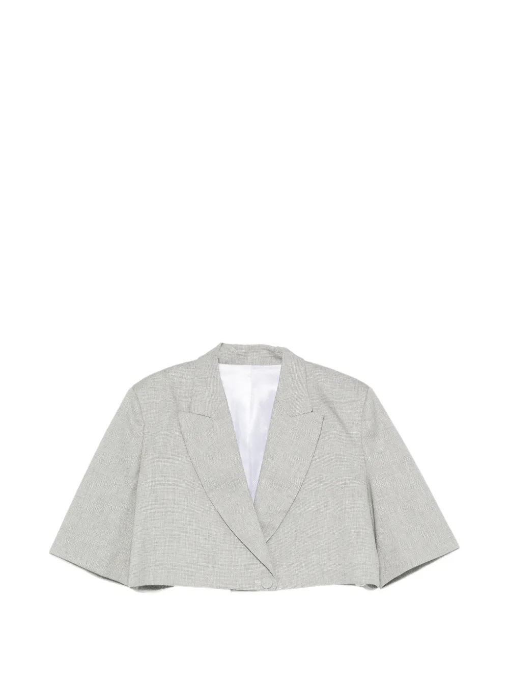 PT Torino cropped short-sleeve jacket - Grigio