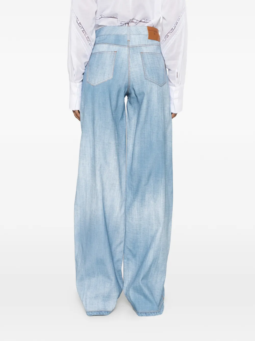 Ermanno Scervino Broek met wijde pijpen Blauw