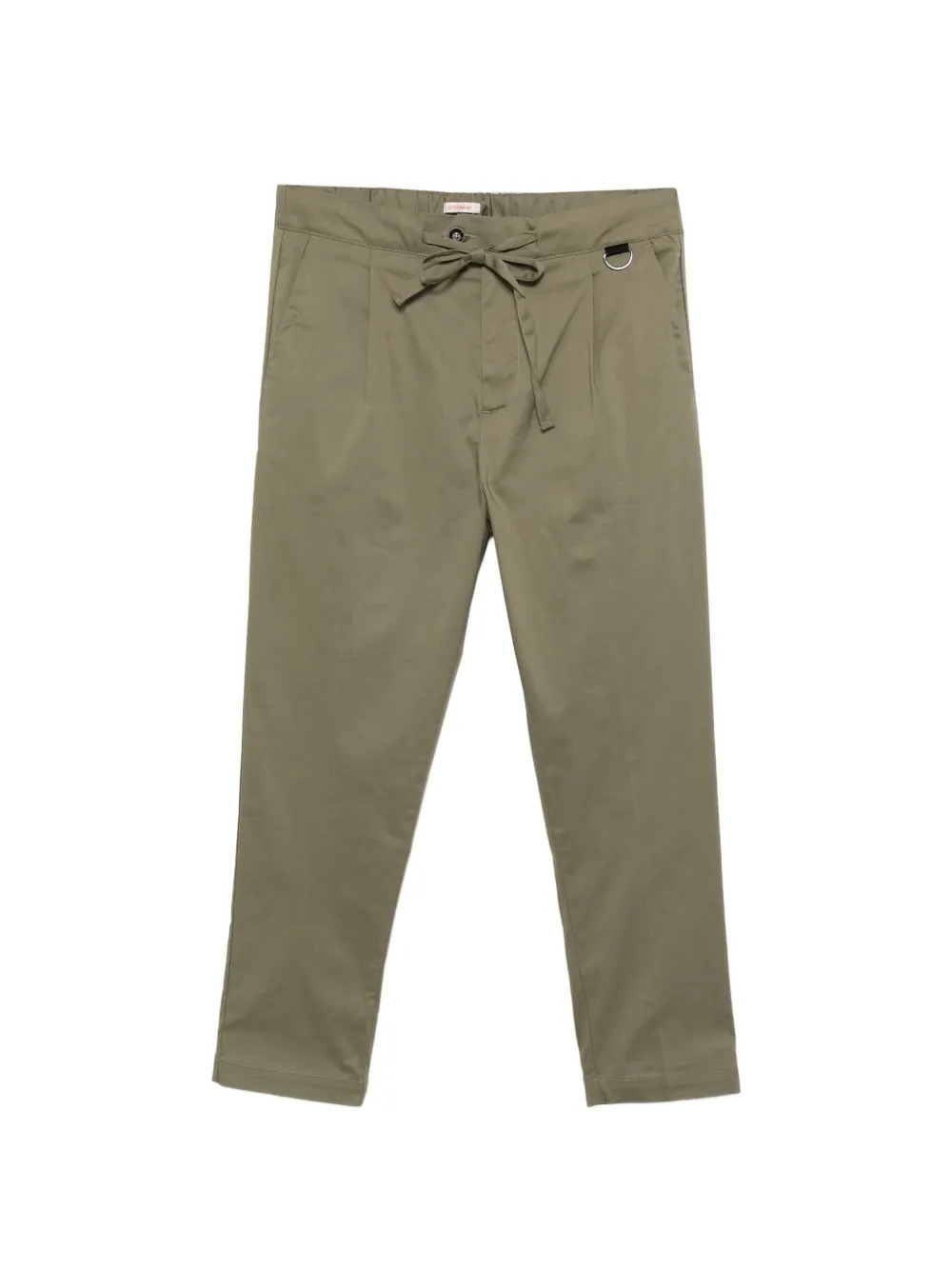 OFFICINA 36 drawstring-waist pleated trousers - Verde