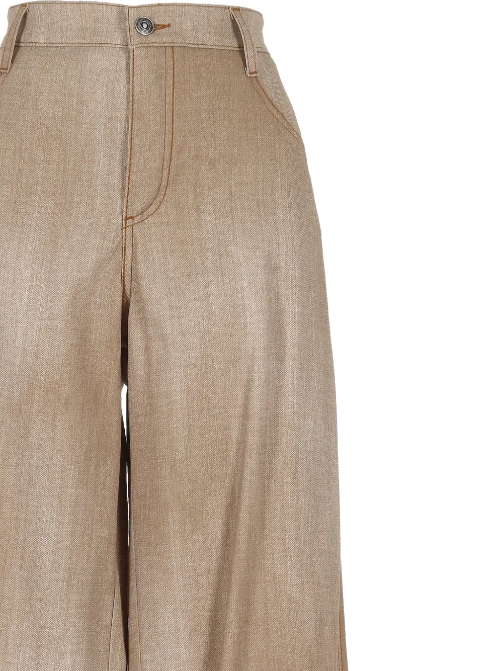 Ermanno Scervino Broek met wijde pijpen Beige