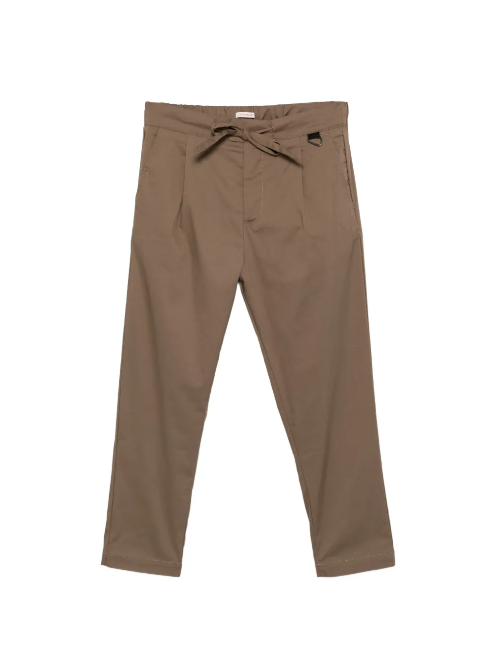 OFFICINA 36 pleated drawstring-waist trousers - Marrone