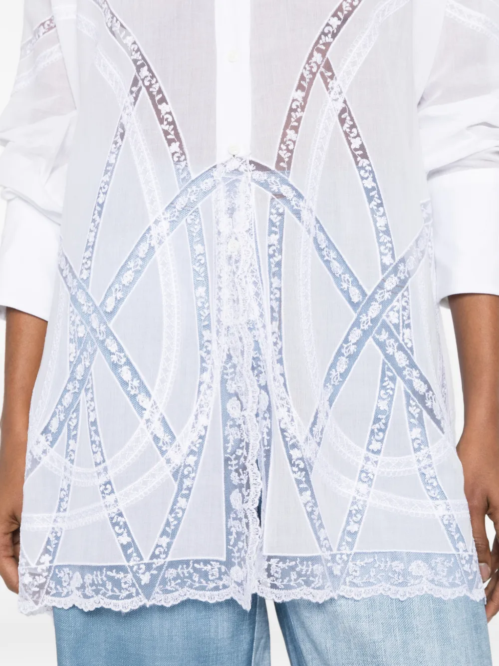 Ermanno Scervino Blouse met vlakken Wit