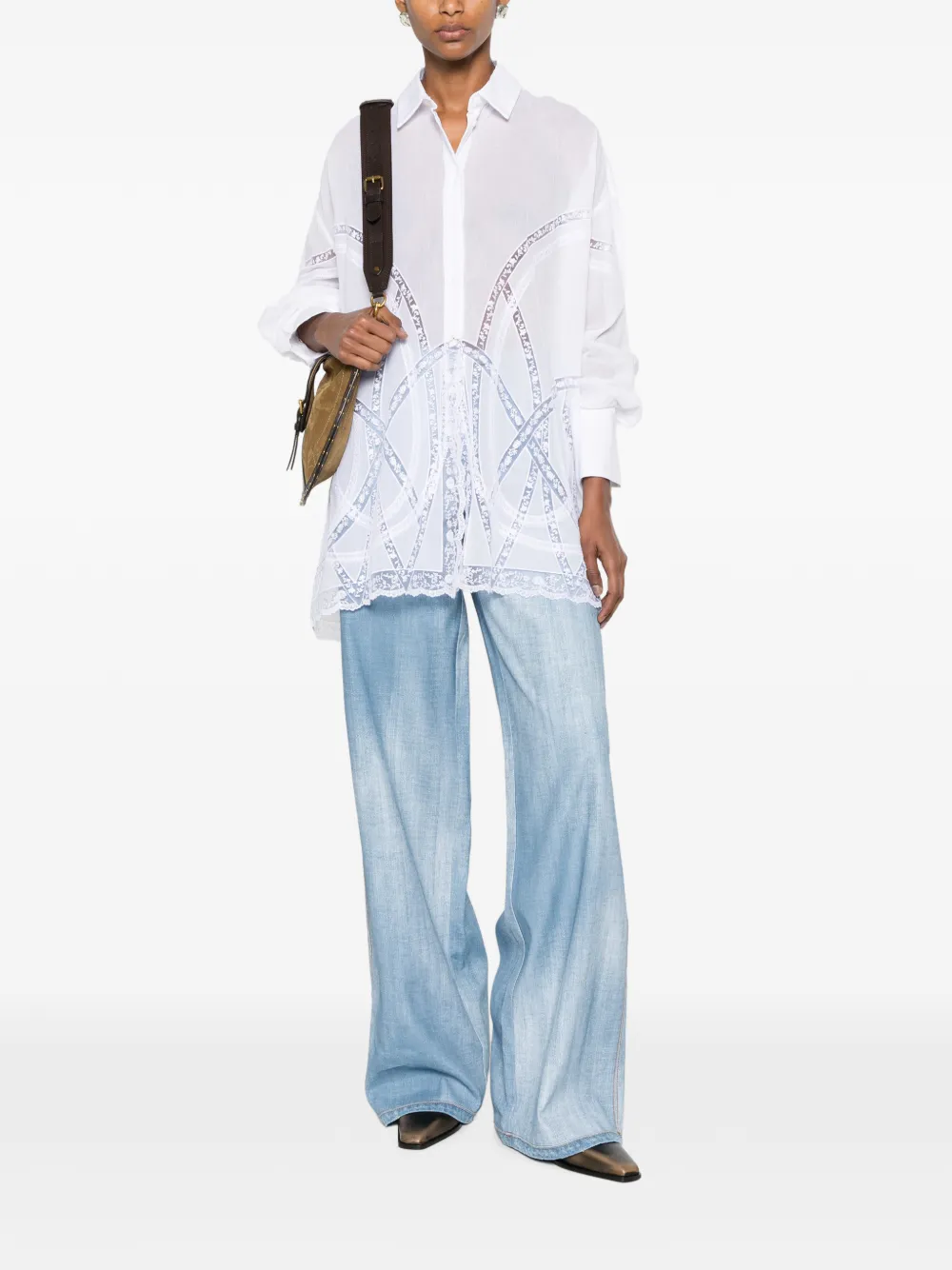 Ermanno Scervino Blouse met vlakken Wit