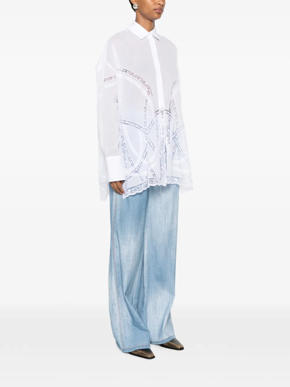 Ermanno Scervino Blouse met vlakken Wit