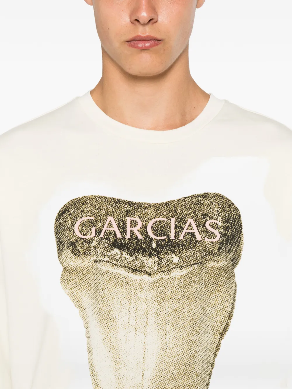 Garcias Graphic-print Drop-shoulder T-shirt In White