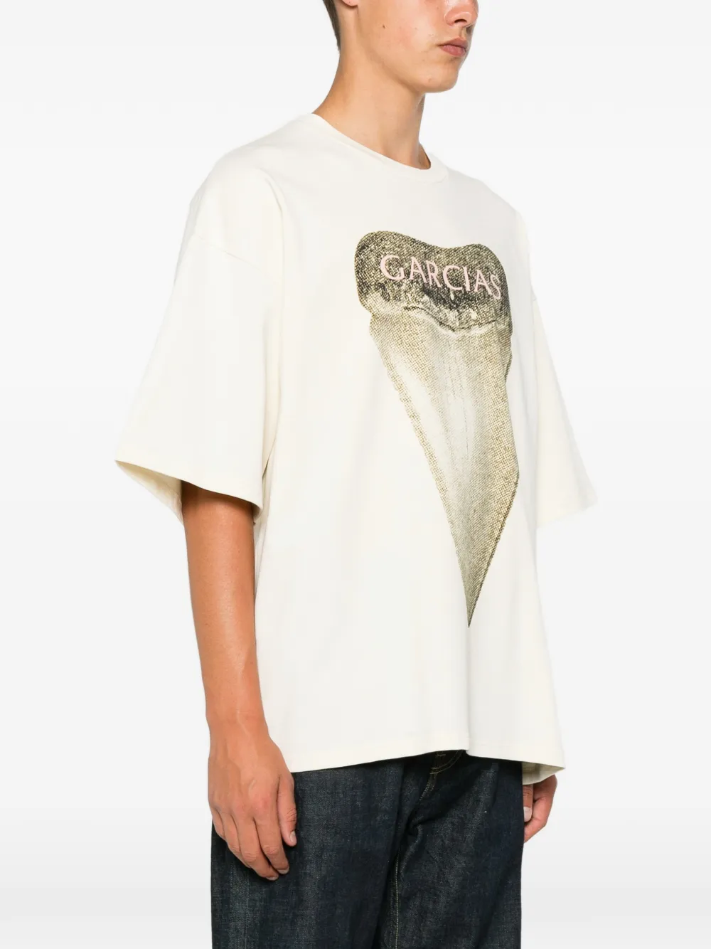 Garcias Graphic-print Drop-shoulder T-shirt In White
