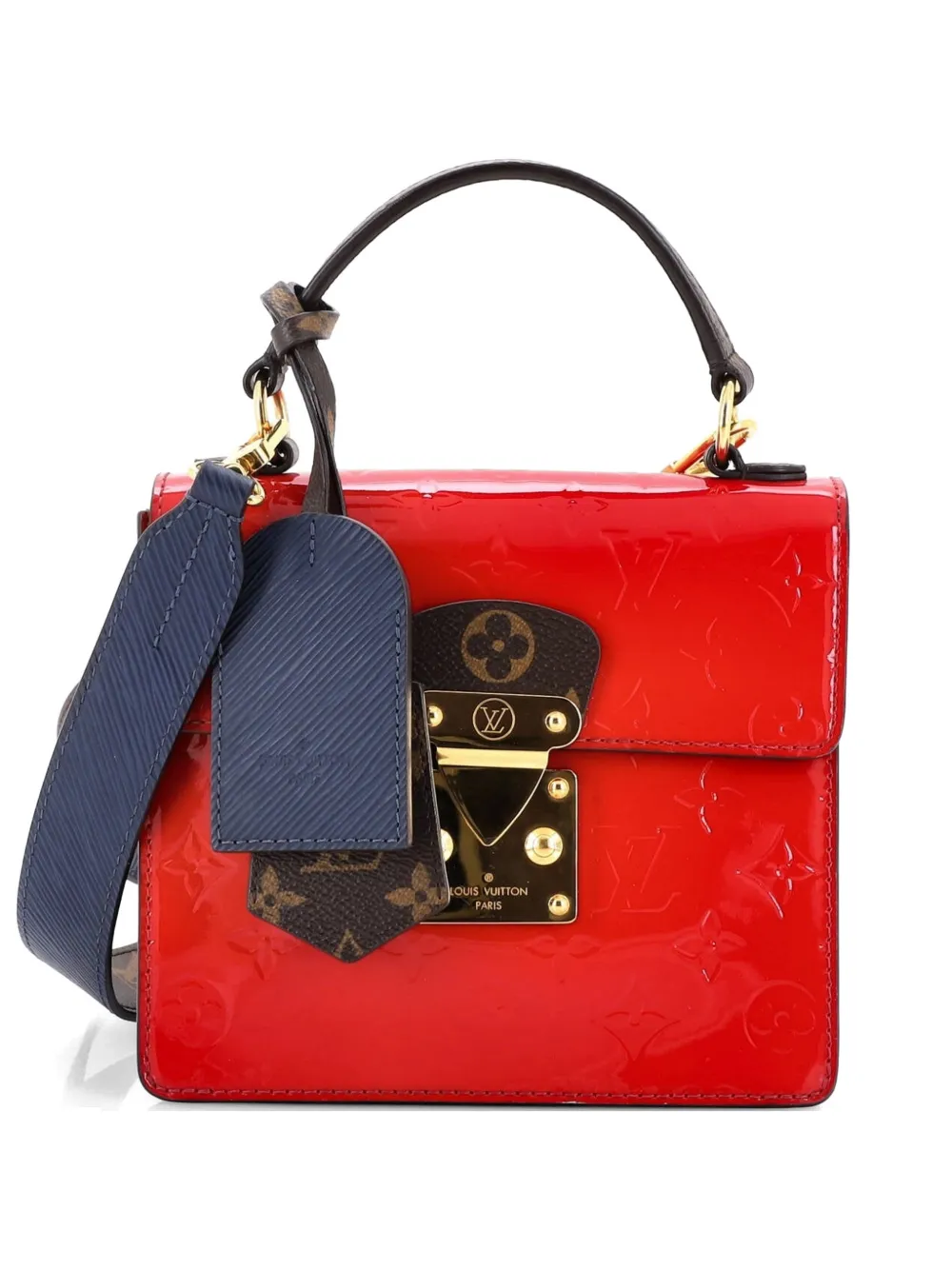 Louis Vuitton Pre-Owned Spring Street NM Handbag Monogram Vernis with Monogram Canvas and Epi Leather shoulder bag - Rosso