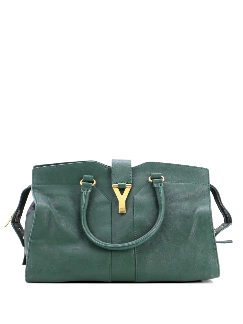 Saint Laurent Pre-Owned Chyc Cabas Leather Medium tote bag - Verde