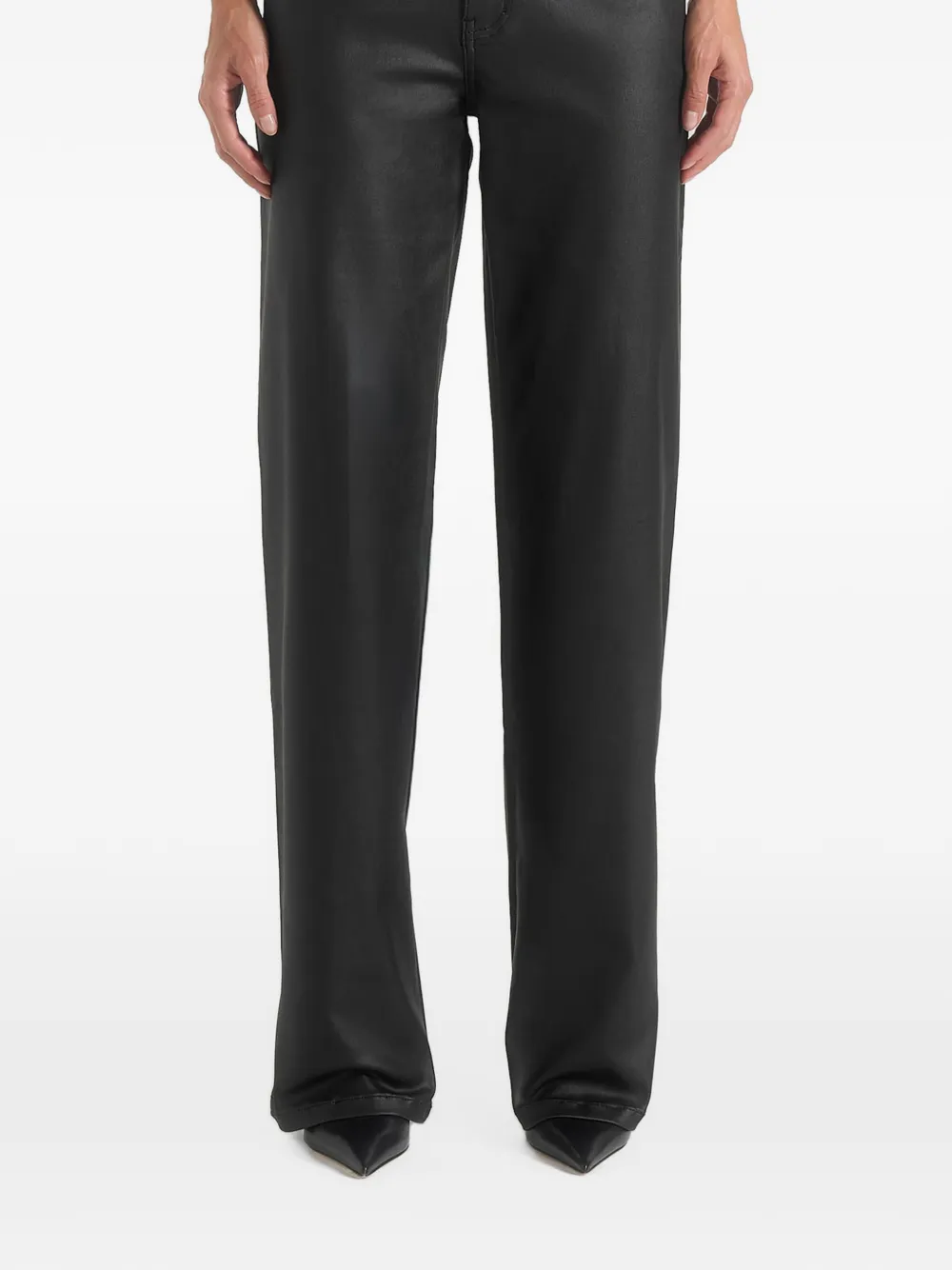 Manière De Voir Florence jeans met wax-effect Zwart