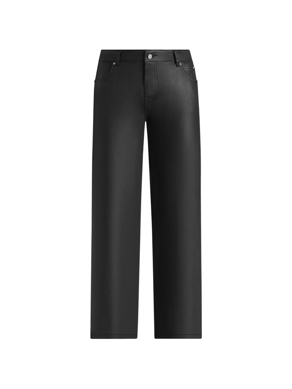 Manière De Voir Florence wax-effect trousers - Nero