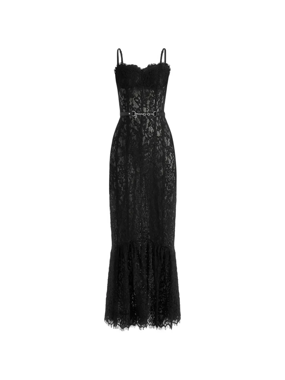 Manière De Voir Abito lungo Freya con cintura - Nero