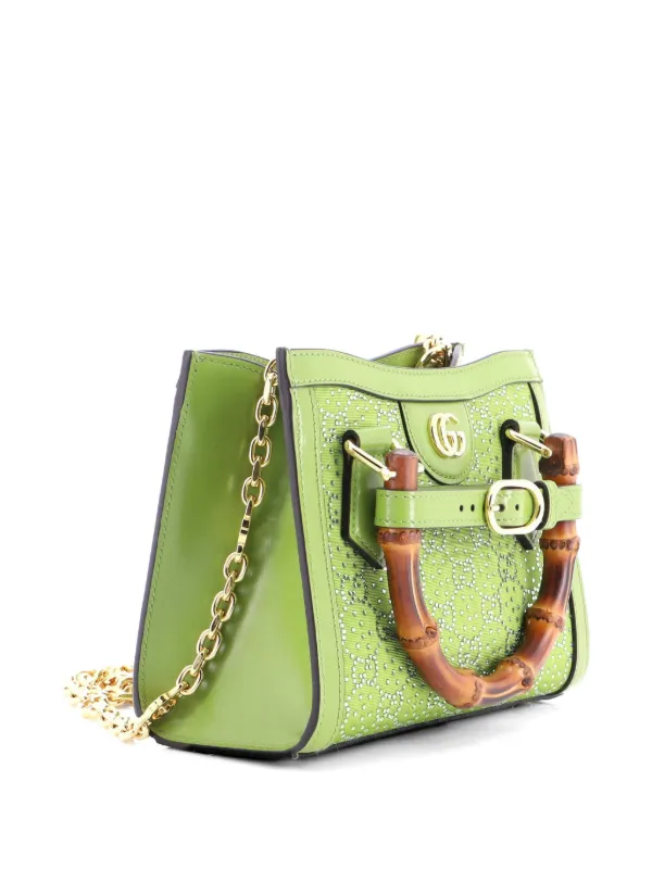 Gucci Pre-Owned ダイアナ NM バンブーハンドル クリスタル エンベ 