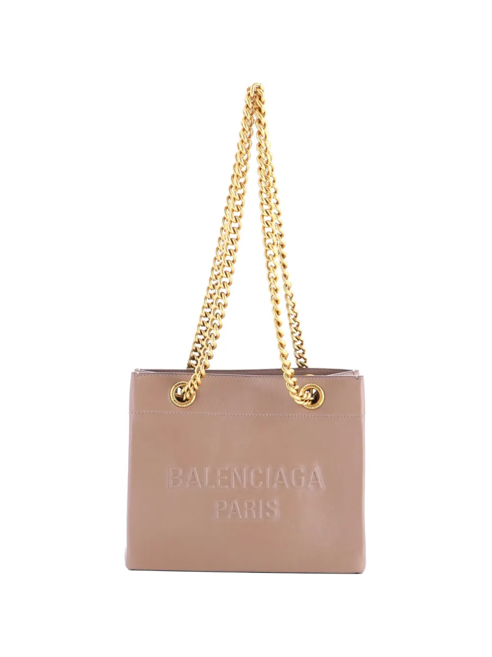 Balenciaga Pre-Owned Duty Free Chain Leather Small tote bag - Toni neutri