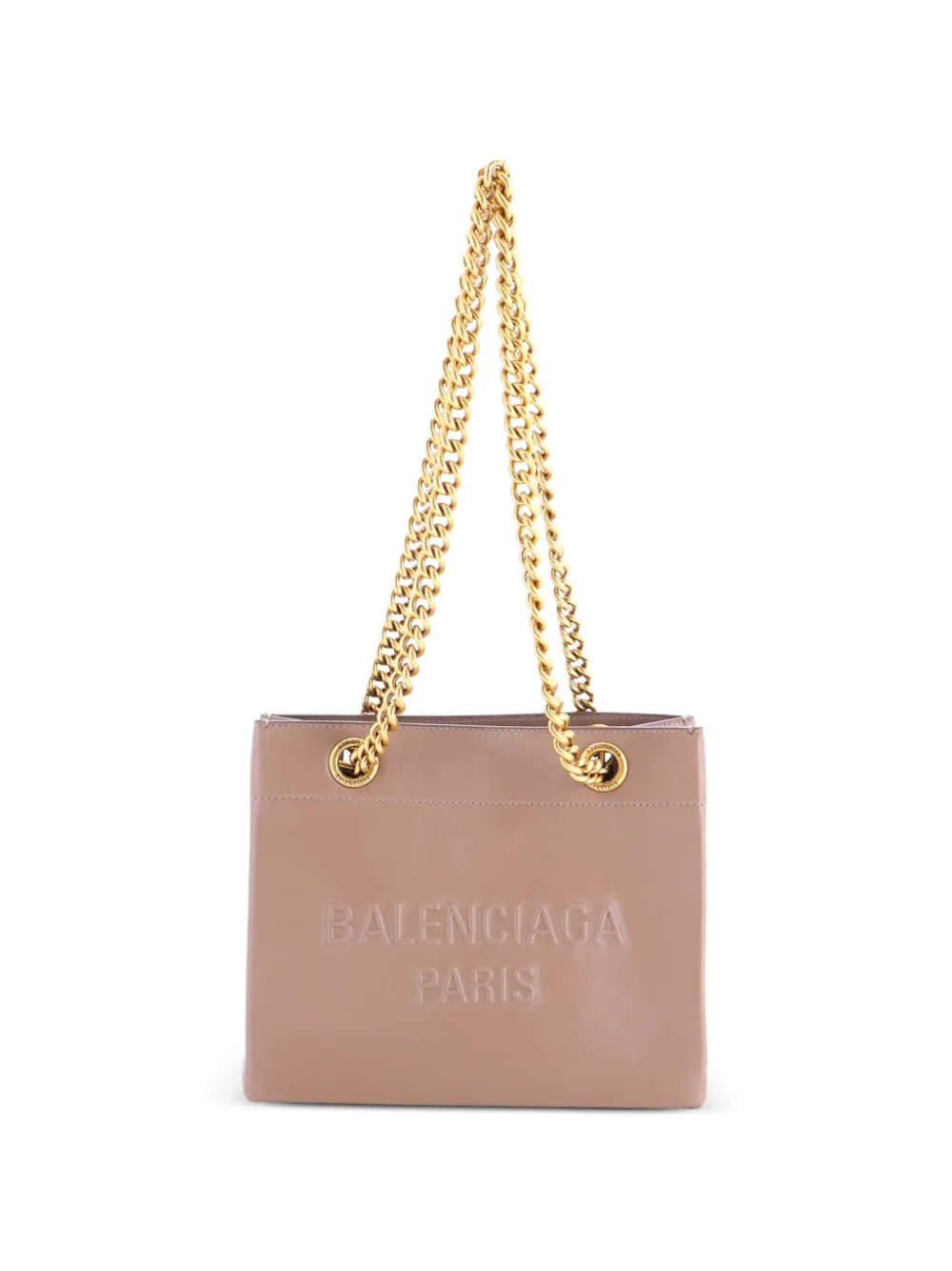 Balenciaga Pre-Owned Duty Free Chain Leather Small tote bag - Toni neutri