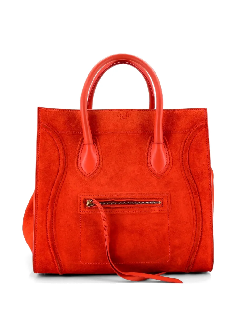 CELINE Pre-Owned Mittelgroßer Phantom Bag Tote Bag aus Wildleder - Orange