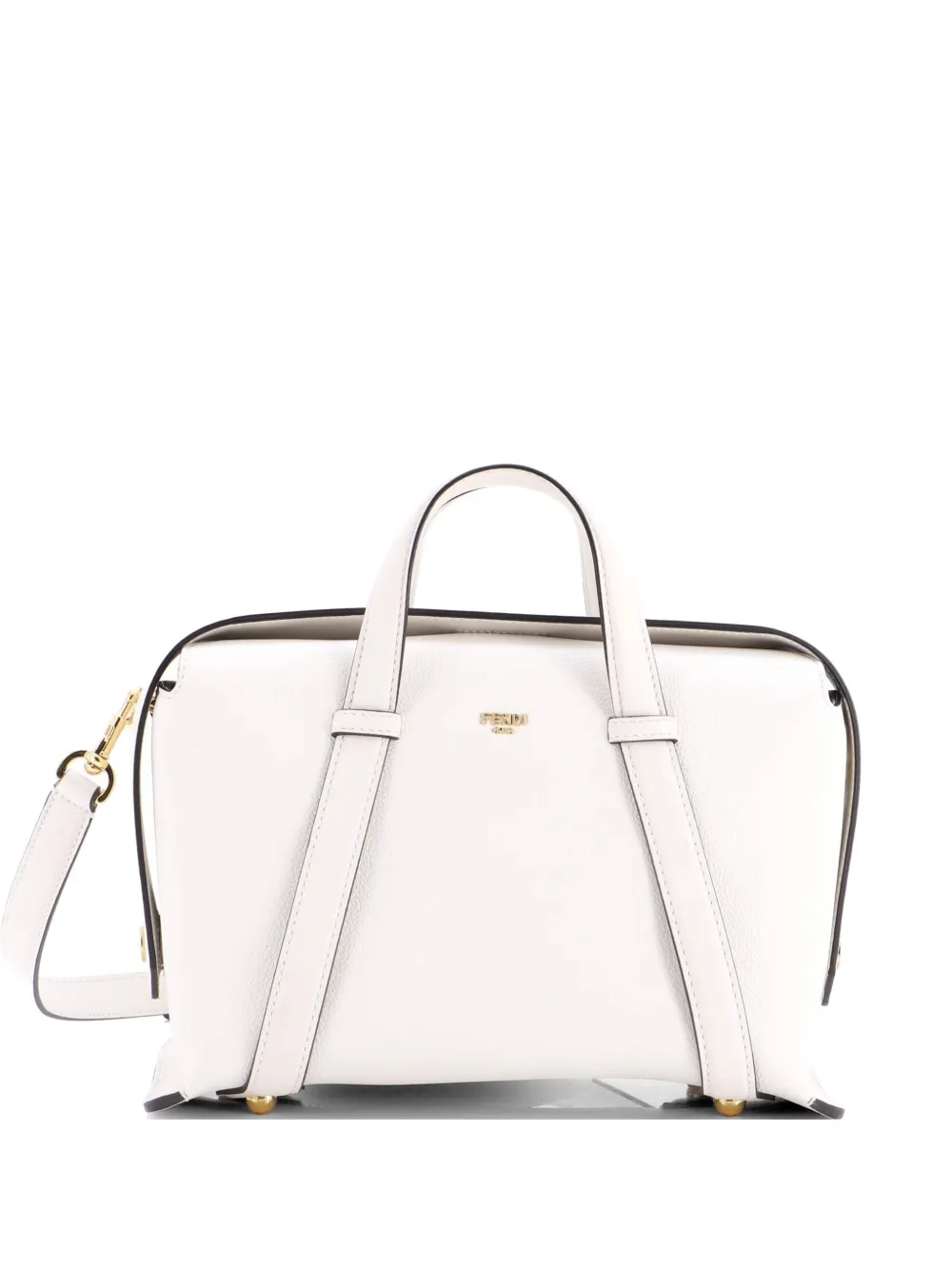 Fendi Pre-Owned 365 Boston Bag Leather Medium shoulder bag - Bianco
