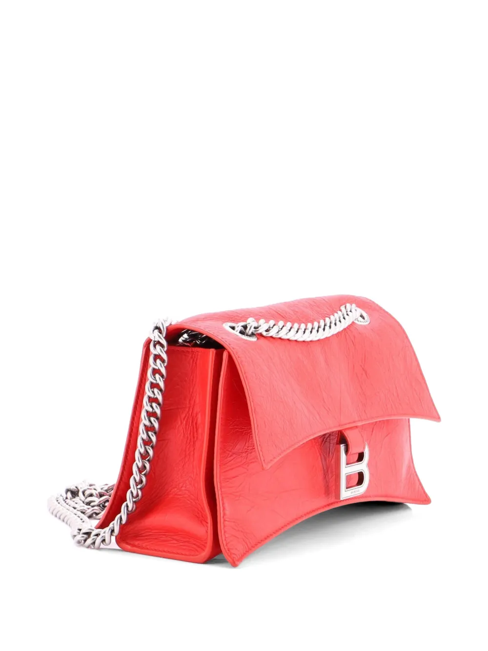  Balenciaga Pre-owned Petit Sac à Bandoulière Crush à Rabat En Cuir Avec Chaîne - Rouge 