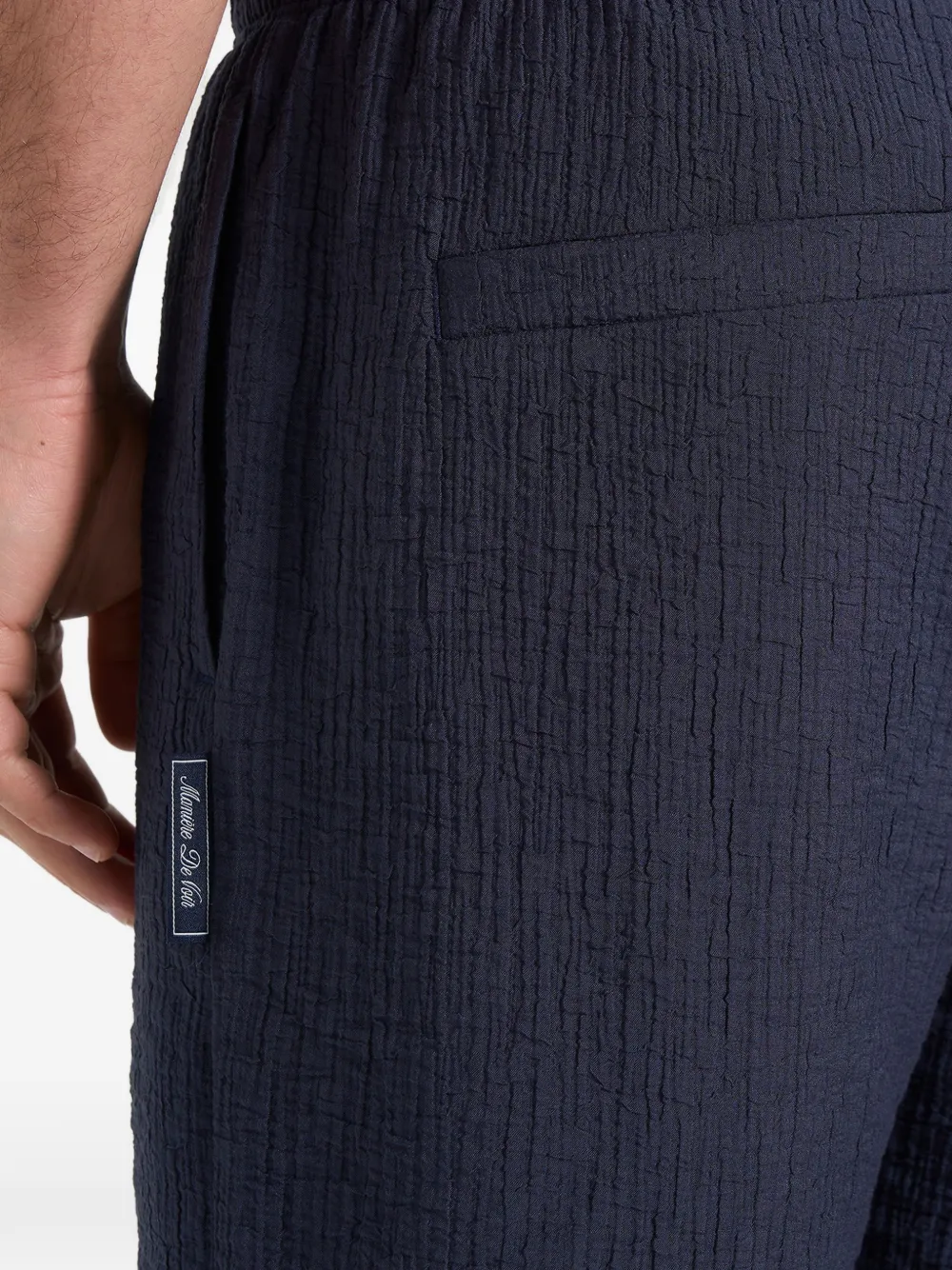 Manière De Voir Ari shorts met textuur Blauw
