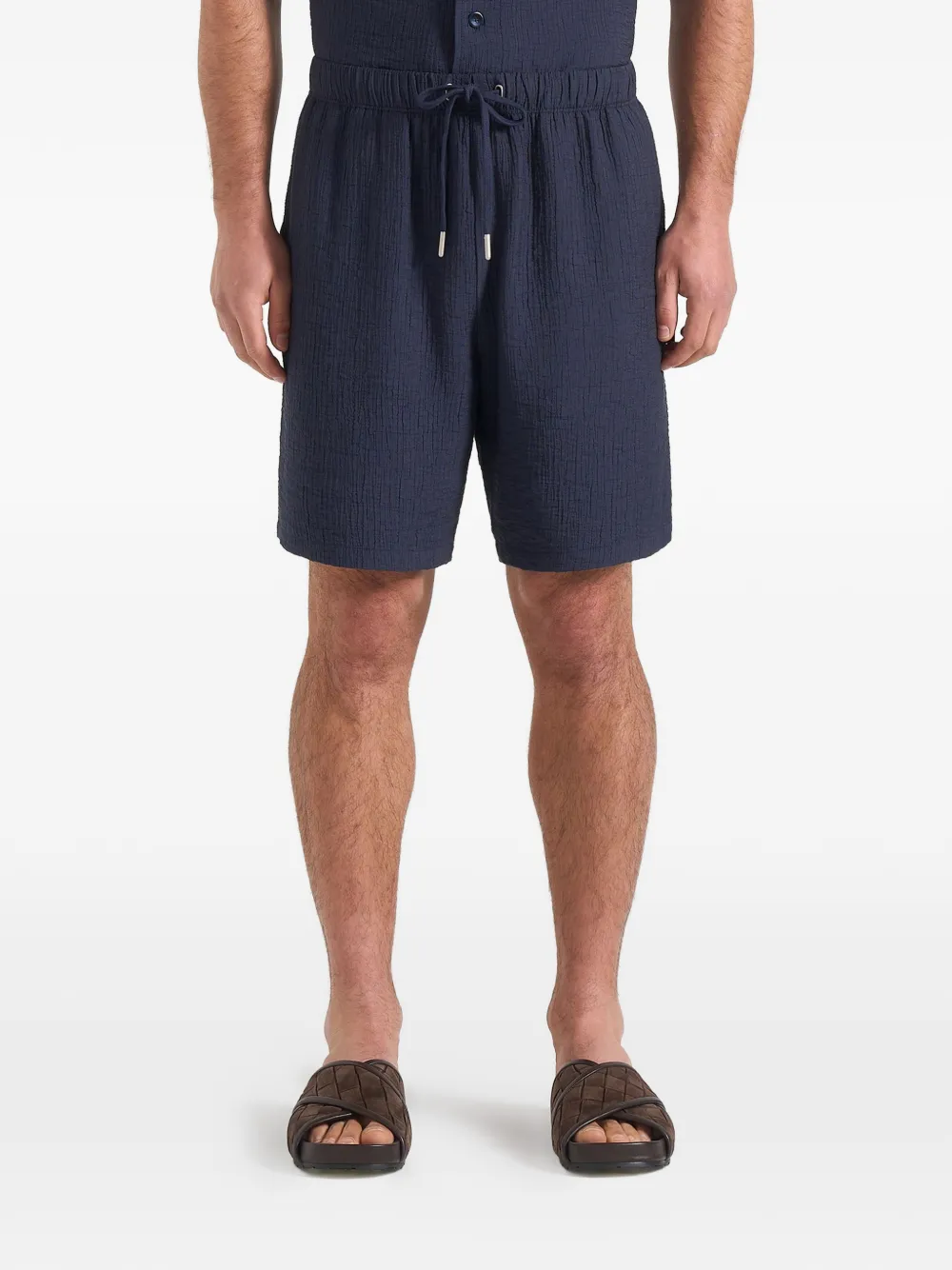 Manière De Voir Ari textured shorts - Blau