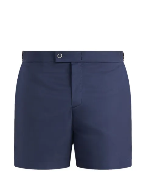 Manière De Voir Brian in navy polished nylon swim shorts
