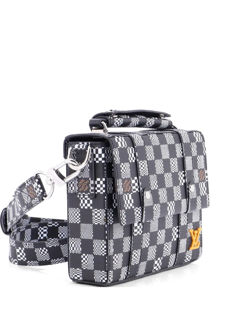 Louis Vuitton Pre-Owned Flap Soft Trunk Messenger Bag Limited Edition Distorted Damier crossbody bag - Schwarz