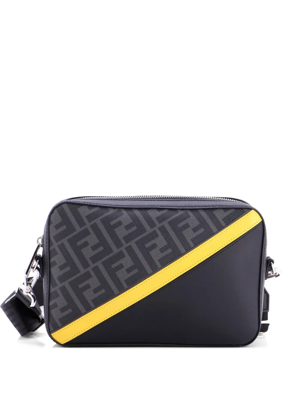 Fendi Pre-Owned Camera Case Bag Zucca Coated Canvas and Leather Small crossbody bag - Nero