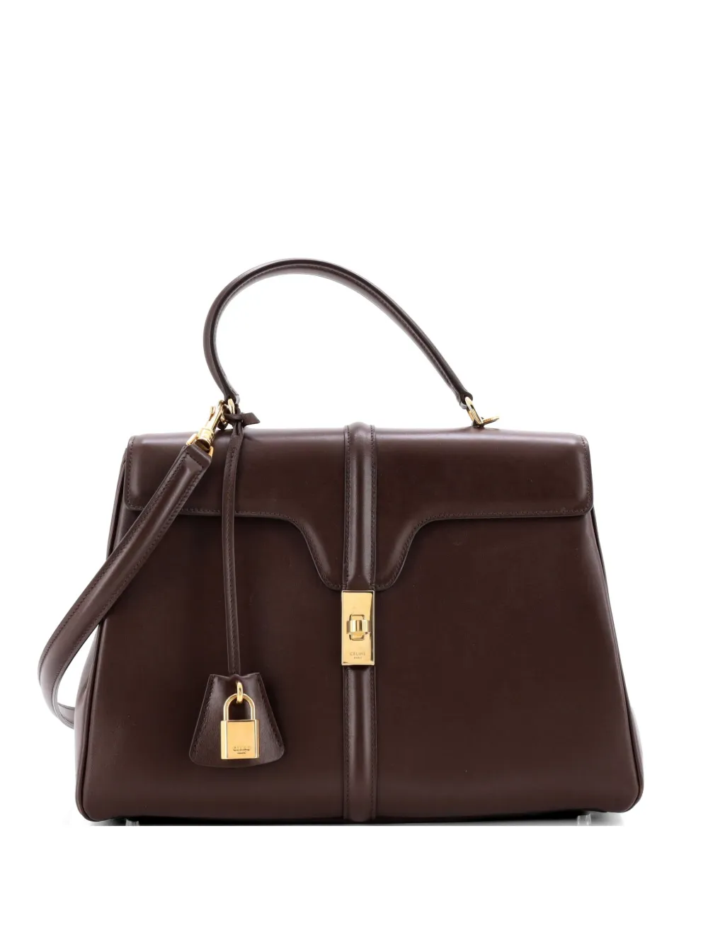 Celine Pre-Owned 16 Top Handle Bag Smooth Calfskin Medium satchel - Brown