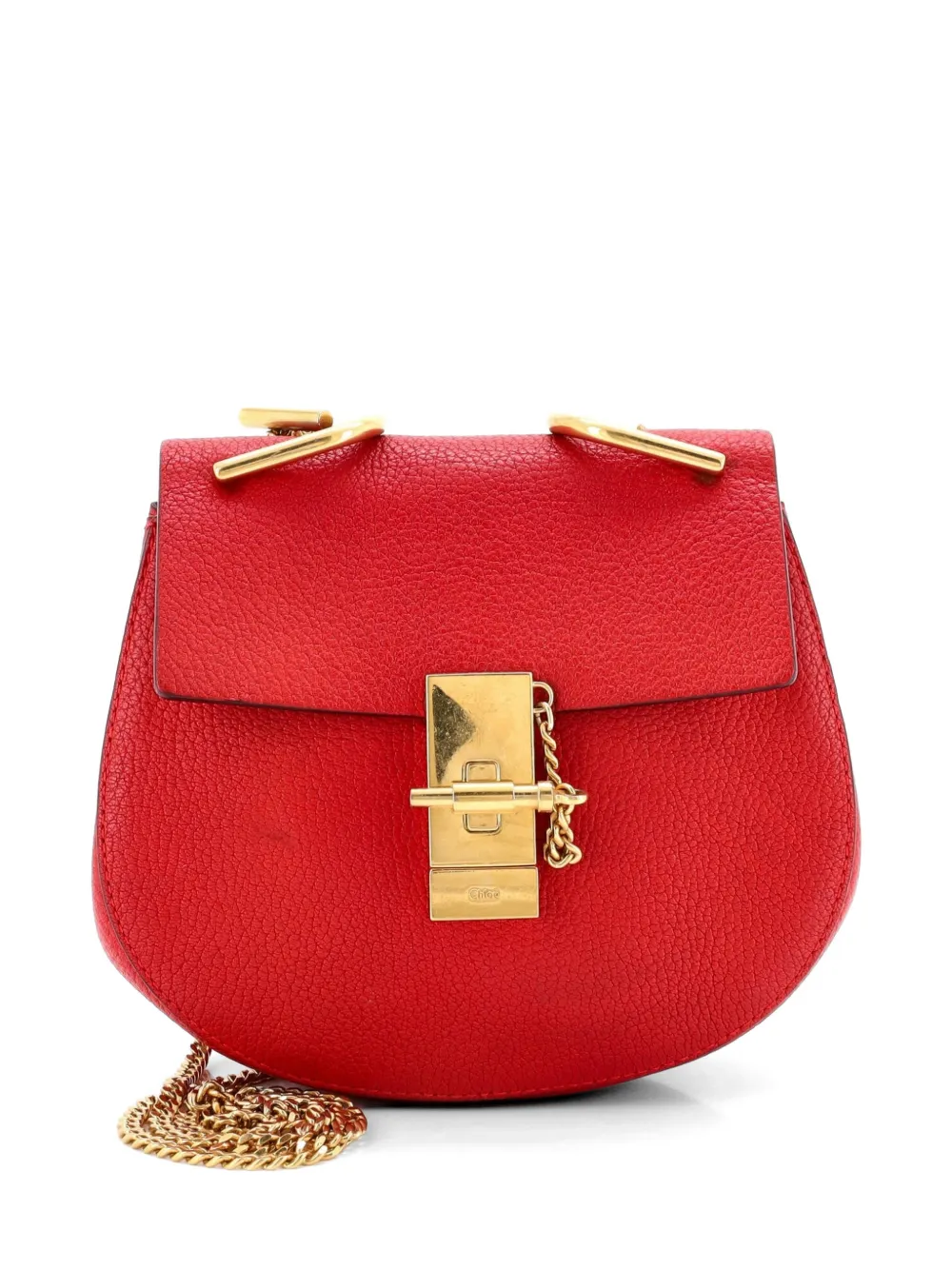 Chloé Pre-Owned Drew Leather Mini crossbody bag - Rosso