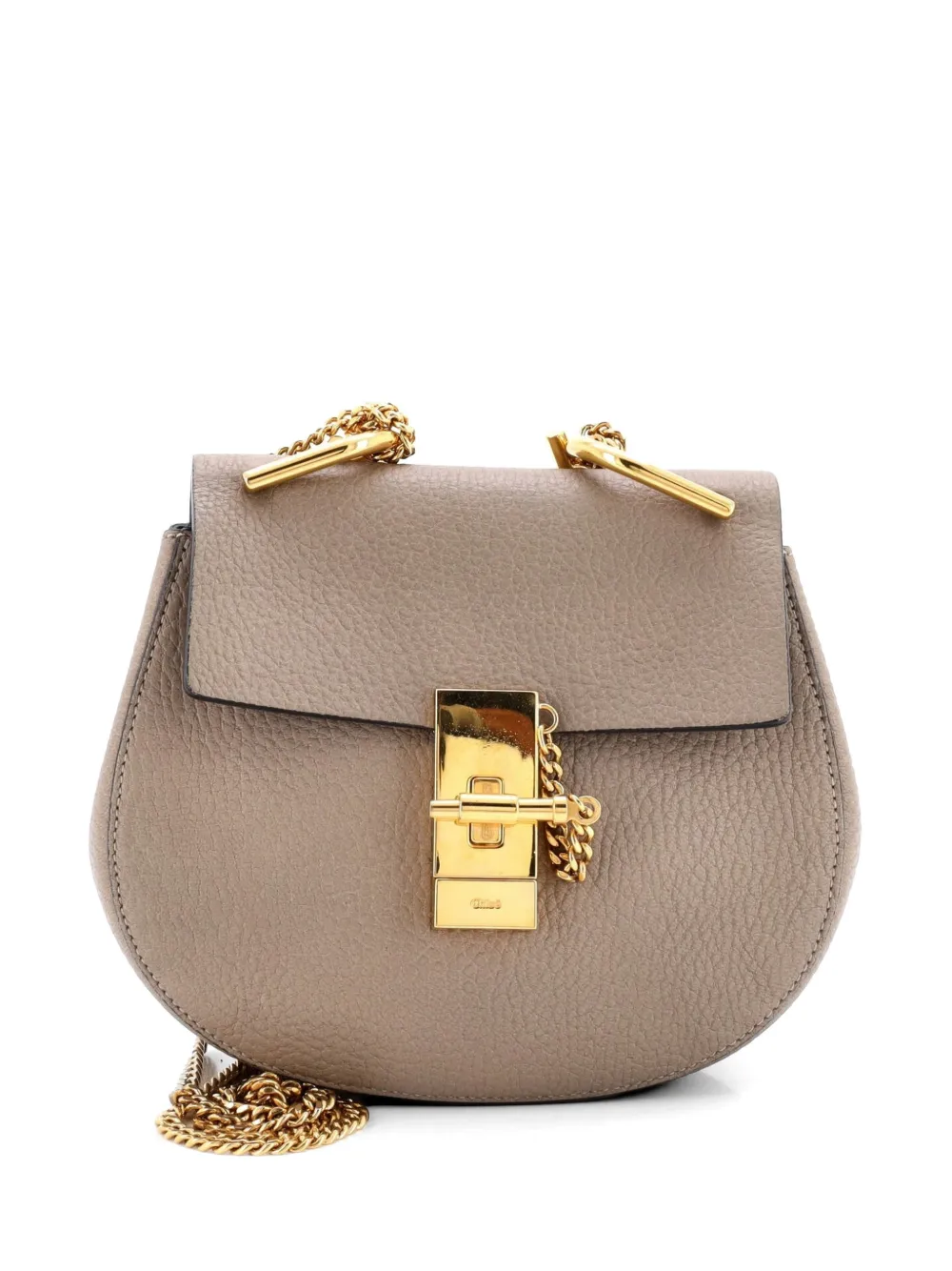 Chloé Pre-Owned Drew Leather Mini crossbody bag - Toni neutri