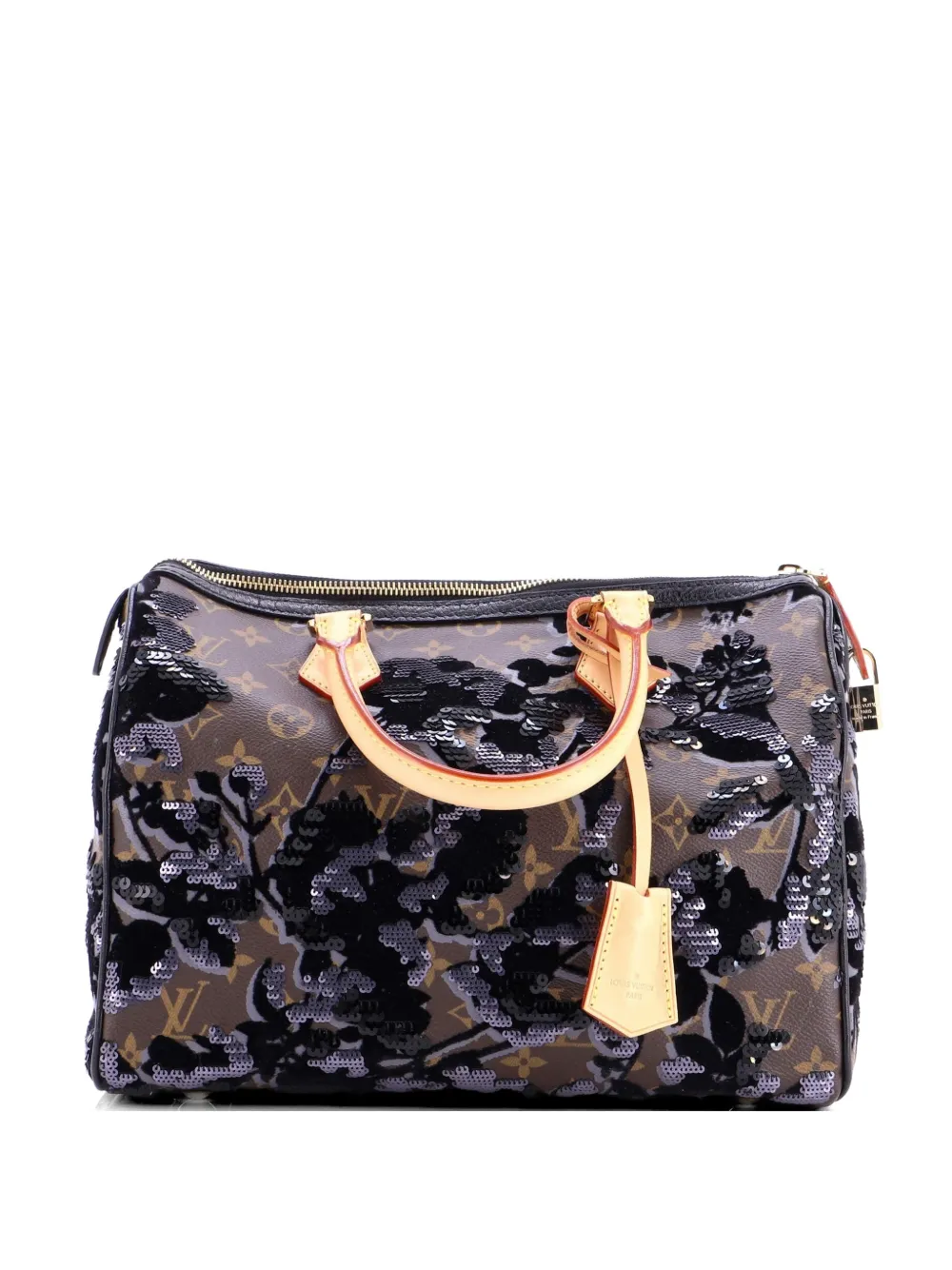 Louis Vuitton Pre-Owned Speedy Handbag Fleur De Jais Monogram Canvas 30 satchel - Braun