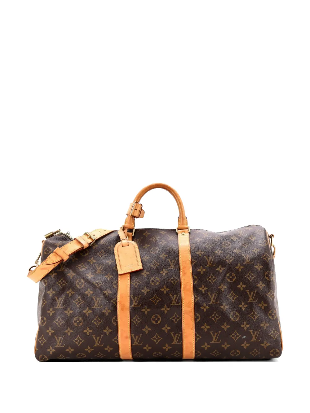 Louis Vuitton Pre-Owned Keepall Bandouliere Bag Monogram Canvas 50 travel bag - Marrone