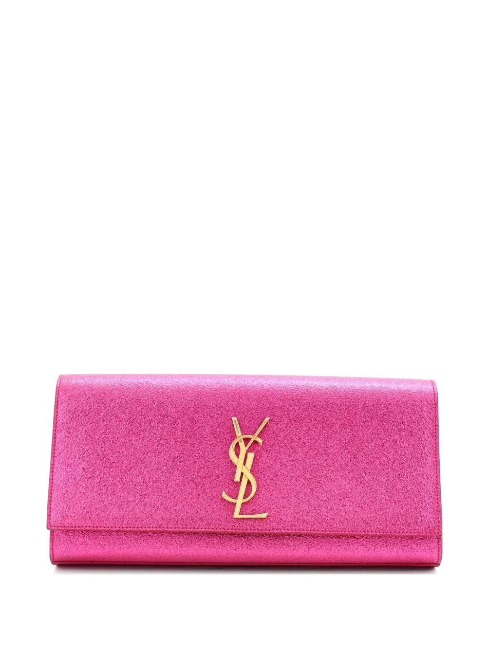 Saint Laurent Pre-Owned Classic Monogram Metallic Calfskin Long clutch bag - Effetto metallizzato